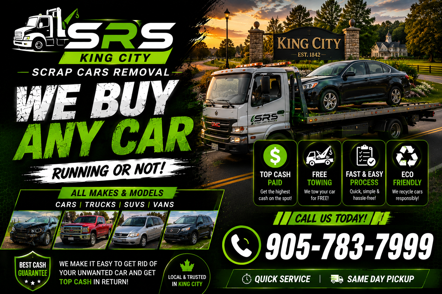 scrap car removal king city