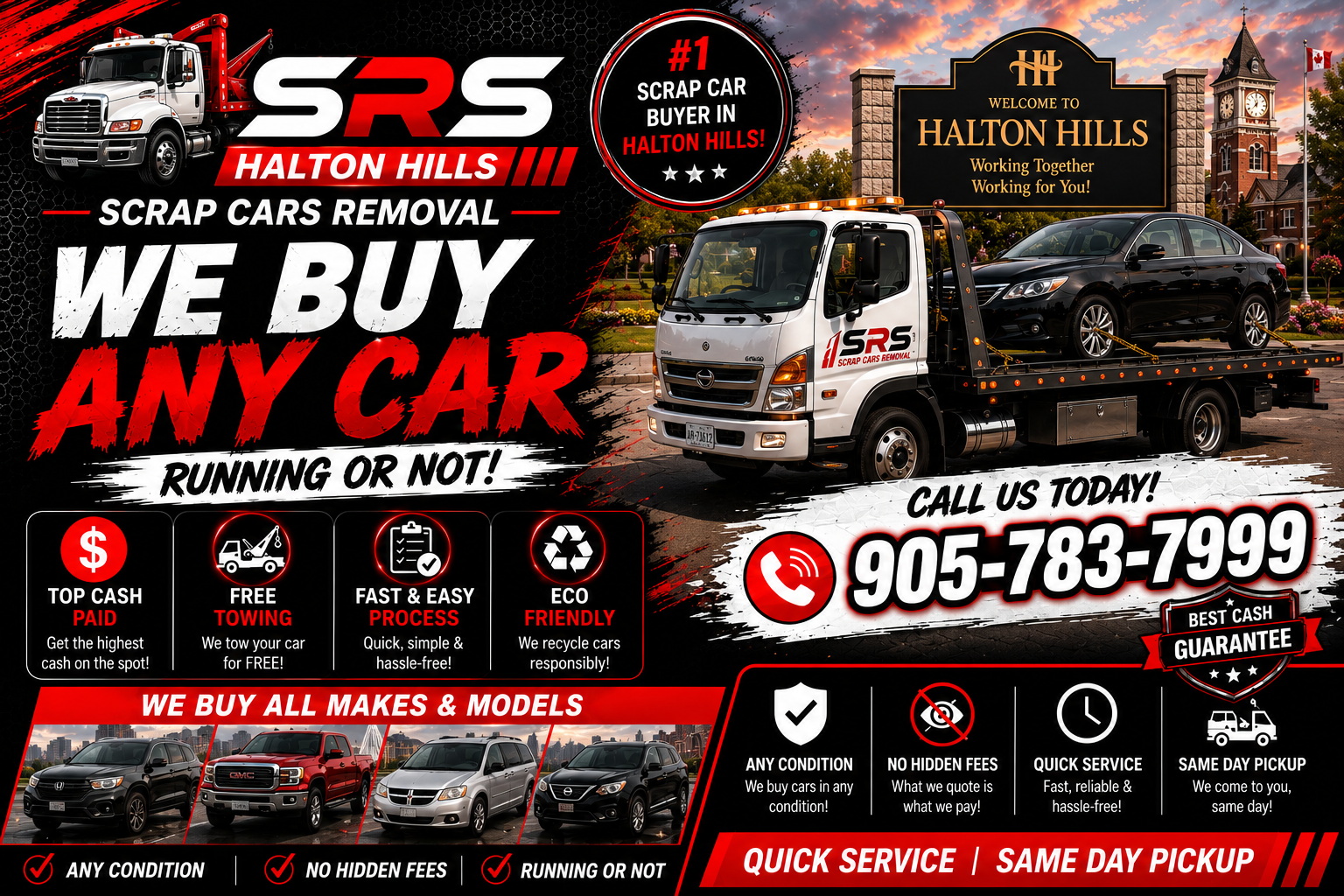 scrap car removal in Halton hills